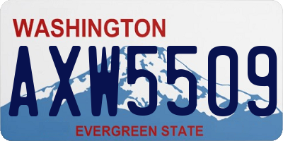 WA license plate AXW5509
