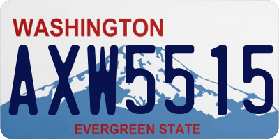WA license plate AXW5515