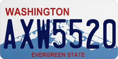 WA license plate AXW5520