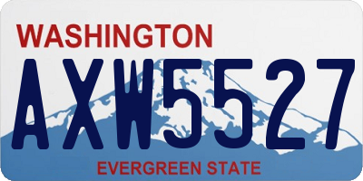 WA license plate AXW5527
