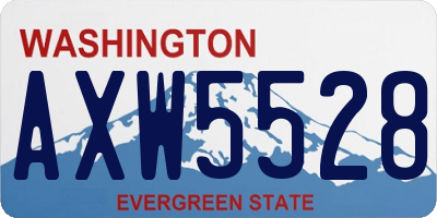 WA license plate AXW5528
