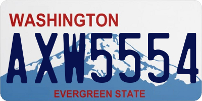 WA license plate AXW5554