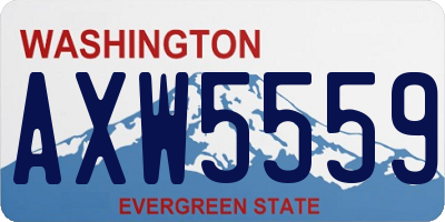 WA license plate AXW5559
