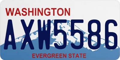 WA license plate AXW5586