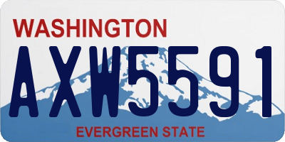 WA license plate AXW5591