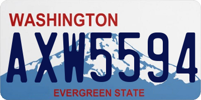 WA license plate AXW5594