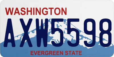 WA license plate AXW5598