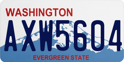 WA license plate AXW5604