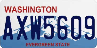 WA license plate AXW5609
