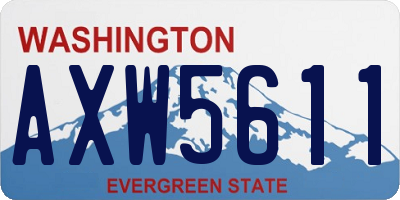 WA license plate AXW5611