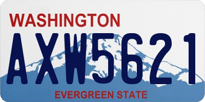 WA license plate AXW5621