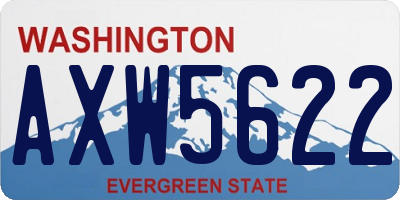 WA license plate AXW5622