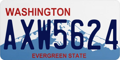 WA license plate AXW5624