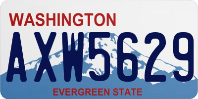 WA license plate AXW5629