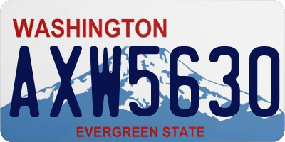 WA license plate AXW5630