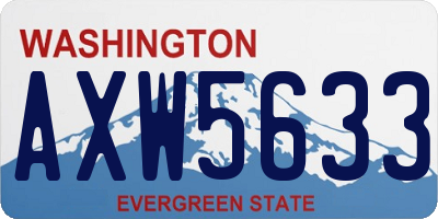 WA license plate AXW5633
