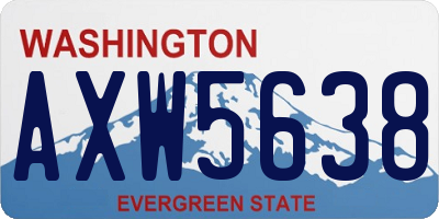 WA license plate AXW5638