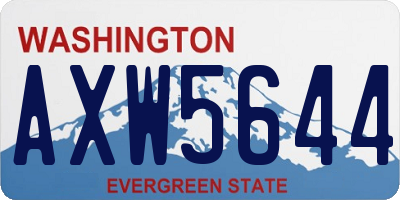 WA license plate AXW5644