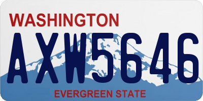 WA license plate AXW5646