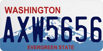 WA license plate AXW5656