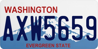WA license plate AXW5659