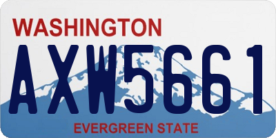 WA license plate AXW5661
