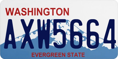 WA license plate AXW5664