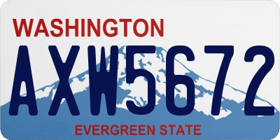 WA license plate AXW5672