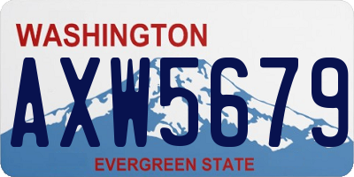 WA license plate AXW5679