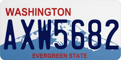 WA license plate AXW5682