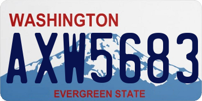 WA license plate AXW5683