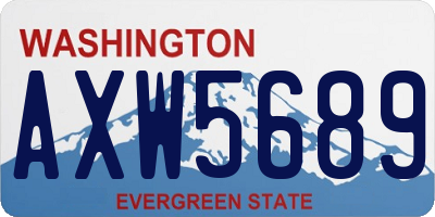 WA license plate AXW5689