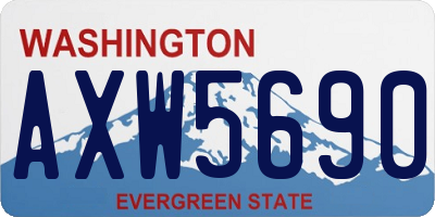 WA license plate AXW5690