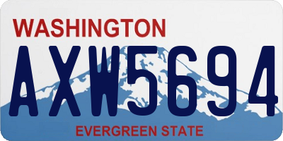 WA license plate AXW5694