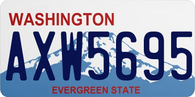 WA license plate AXW5695