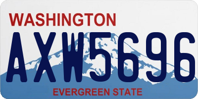 WA license plate AXW5696
