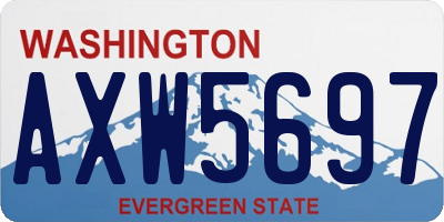 WA license plate AXW5697