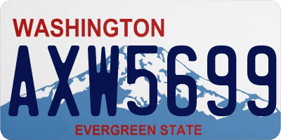 WA license plate AXW5699