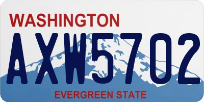 WA license plate AXW5702
