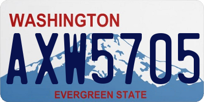 WA license plate AXW5705