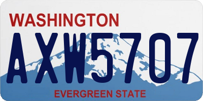 WA license plate AXW5707