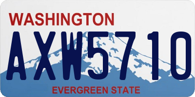 WA license plate AXW5710