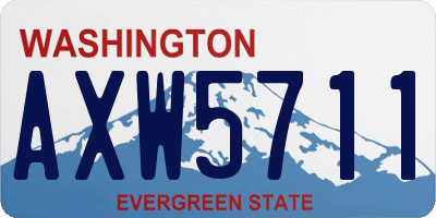 WA license plate AXW5711