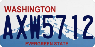 WA license plate AXW5712