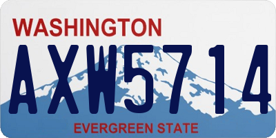 WA license plate AXW5714