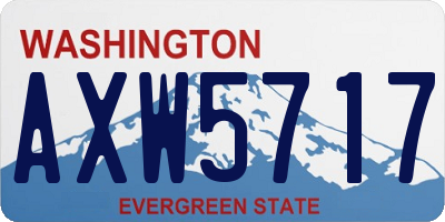 WA license plate AXW5717