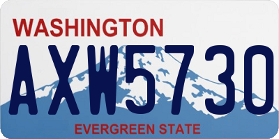 WA license plate AXW5730