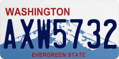 WA license plate AXW5732