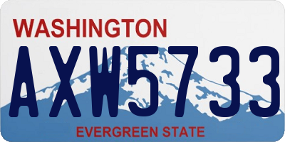 WA license plate AXW5733