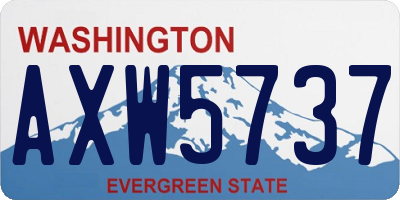 WA license plate AXW5737